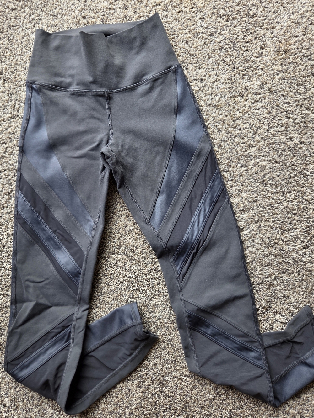 ALO Yoga Slate Charcoal High-Waist Paneled Leggings